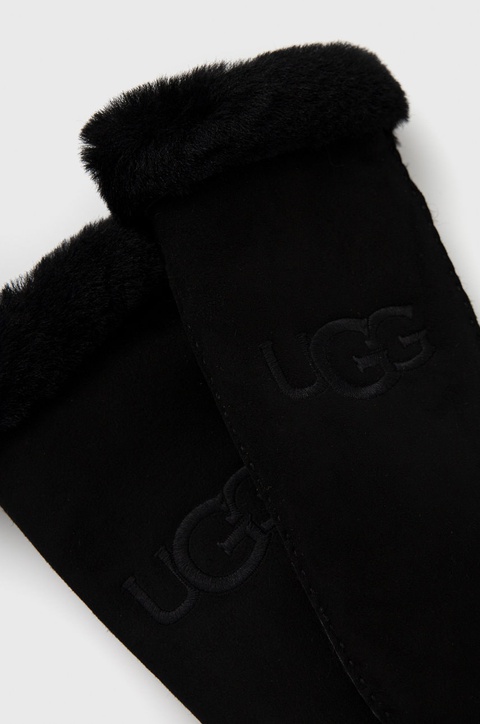 UGG rękawiczki zamszowe damskie kolor czarny 20932-BLK - zdjęcie produktu nr 2