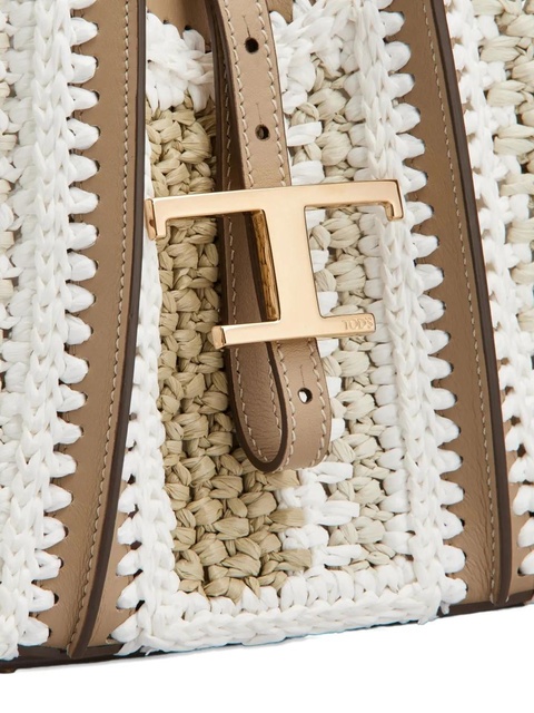 Tod's crochet-detail T-buckle tote bag - Neutrals - zdjęcie produktu nr 2