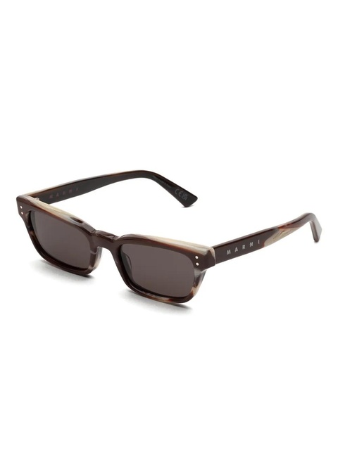 Marni Eyewear Floosa rectangle-frame sunglasses - Brown - zdjęcie produktu nr 2