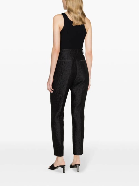 Dolce & Gabbana floral-jacquard tailored trousers - Black - zdjęcie produktu nr 2