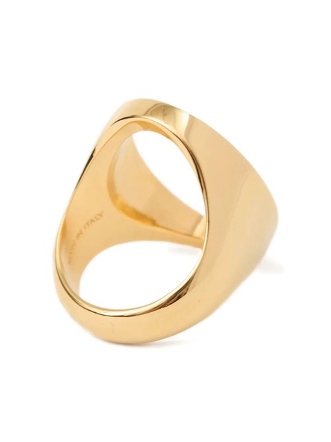 MM6 Maison Margiela Minimal logo 4mm ring - Gold - zdjęcie produktu nr 2