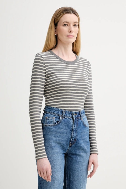 Marc O'Polo longsleeve bawełniany kolor szary 600207452011 - zdjęcie produktu nr 1