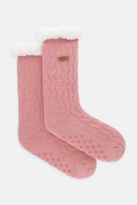 Barbour skarpetki z domieszką wełny kolor różowy LAC0297 - zdjęcie produktu nr 1