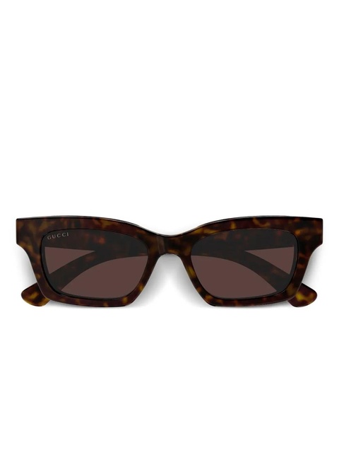 Gucci Eyewear rectangle-frame sunglasses - Brown - zdjęcie produktu nr 1