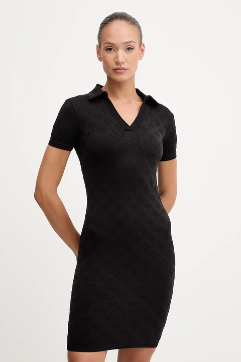 Guess sukienka PEONY kolor czarny mini dopasowana V5YK05 Z3OA0 - zdjęcie produktu nr 2