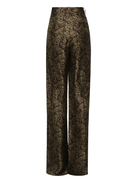 Saint Laurent paisley-print trousers - Brown - zdjęcie produktu nr 1