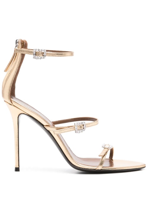Giuseppe Zanotti 110mm leather sandals - Gold - zdjęcie produktu nr 1
