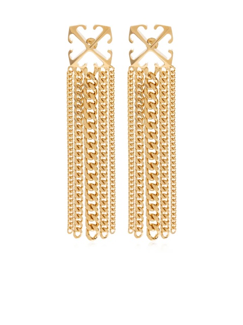 Off-White Arrows-motif drop earrings - Gold - zdjęcie produktu nr 1