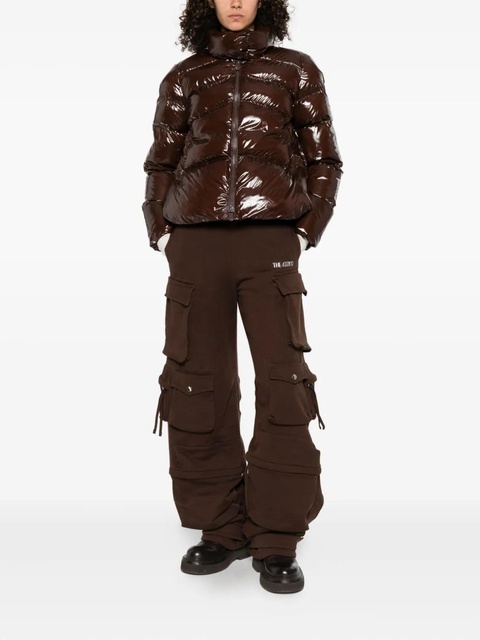 PINKO glossy-finish quilted jacket - Brown - zdjęcie produktu nr 2