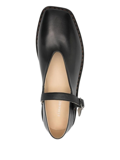 LEMAIRE leather flat pumps - Black - zdjęcie produktu nr 2
