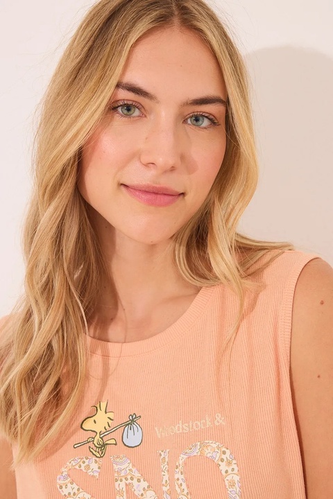 women'secret piżama SNOOPY damska kolor pomarańczowy 3139890 - zdjęcie produktu nr 2