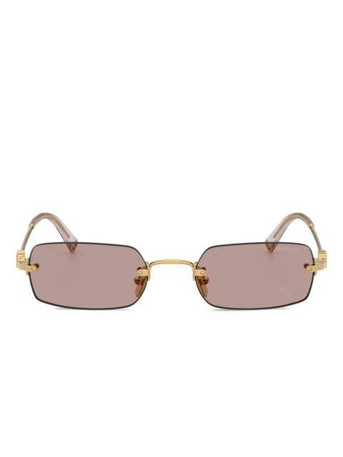 Miu Miu Eyewear rectangle-frame sunglasses - Gold - zdjęcie produktu nr 1