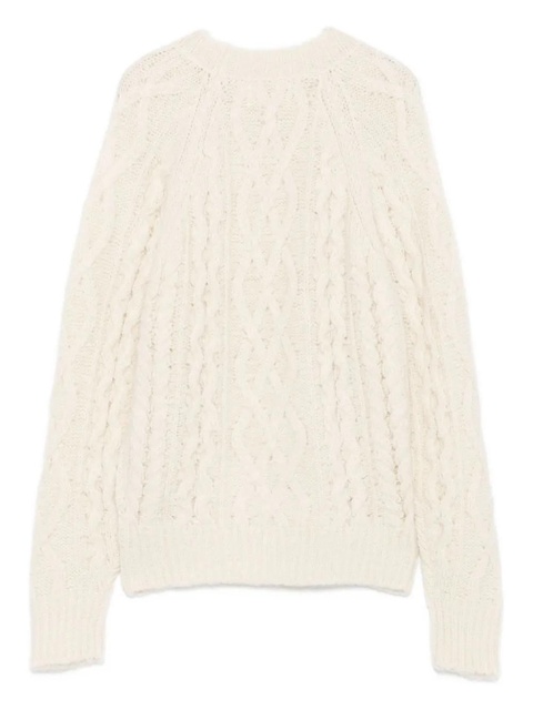 MARANT ÉTOILE cable-knit sweater - White - zdjęcie produktu nr 2