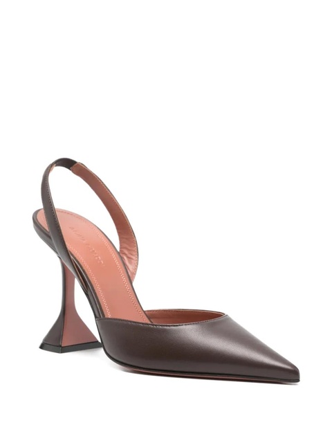 Amina Muaddi 95mm Holli pointed slingback pumps - Brown - zdjęcie produktu nr 2