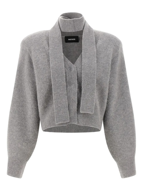 ROTATE BIRGER CHRISTENSEN button-fastening cardigan - Grey - zdjęcie produktu nr 1