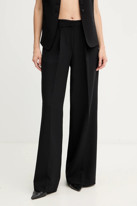BOSS Orange spodnie damskie kolor czarny proste high waist 50545580 - zdjęcie produktu nr 1