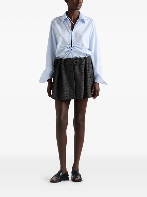 Prada lace-up shirt - Blue - zdjęcie produktu nr 1
