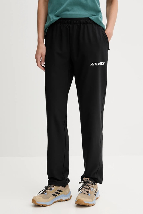 adidas TERREX spodnie outdoorowe Liteflex damskie kolor czarny proste medium waist JF3693 - zdjęcie produktu nr 1