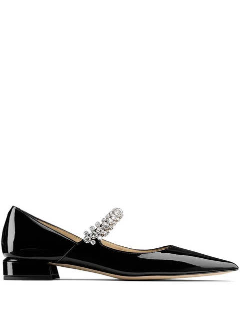 Jimmy Choo Bing leather ballerina shoes - Black - zdjęcie produktu nr 1