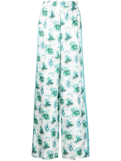 Max Mara all-over graphic-print trousers - Blue - zdjęcie produktu nr 1