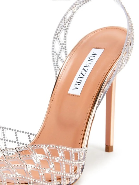 Aquazzura 105mm Lumiere sandals - Silver - zdjęcie produktu nr 2