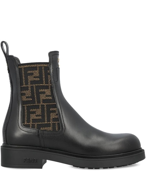 FENDI Filo leather Chelsea boots - Black - zdjęcie produktu nr 1