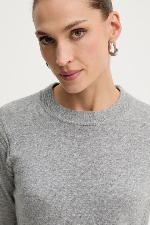 Armani Exchange sweter z dodatkiem wełny damski kolor szary lekki XW001164 AF16181 - zdjęcie produktu nr 2