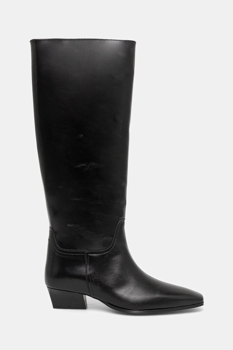 Gant kozaki skórzane Bassotte damskie kolor czarny na słupku 31581076 - zdjęcie produktu nr 2