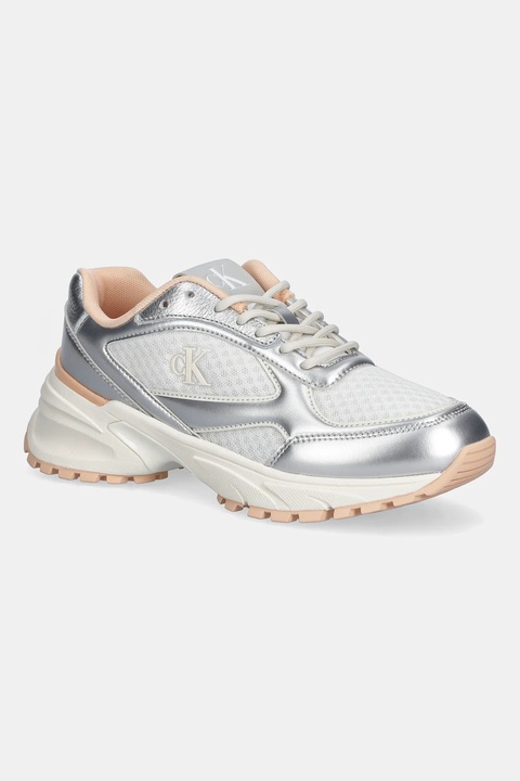 Calvin Klein sneakersy HIKE RUNNER LACE UP MESH MIX MET damskie kolor biały YW0YW02063 - zdjęcie produktu nr 1