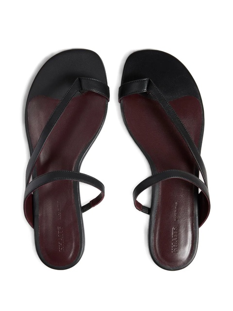KHAITE Aimee leather flat sandals - Black - zdjęcie produktu nr 2
