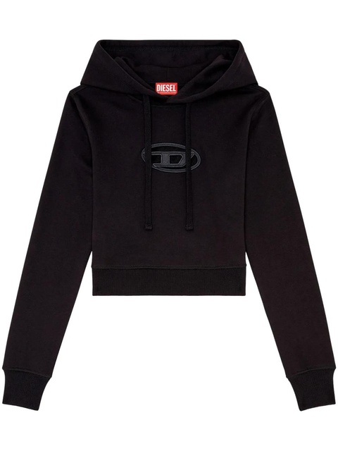 Diesel logo-patch drawstring hoodie - Black - zdjęcie produktu nr 1