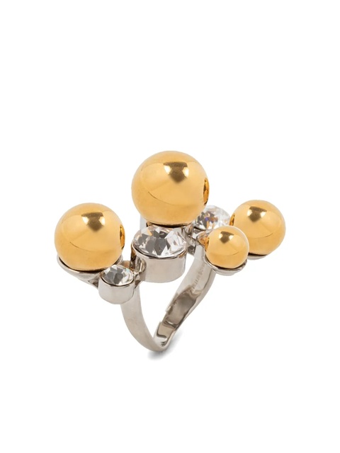 DRIES VAN NOTEN bead-embellishment ring - Silver - zdjęcie produktu nr 2