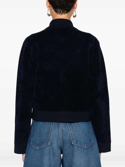 Maje velvet cropped jacket - Blue - zdjęcie produktu nr 1