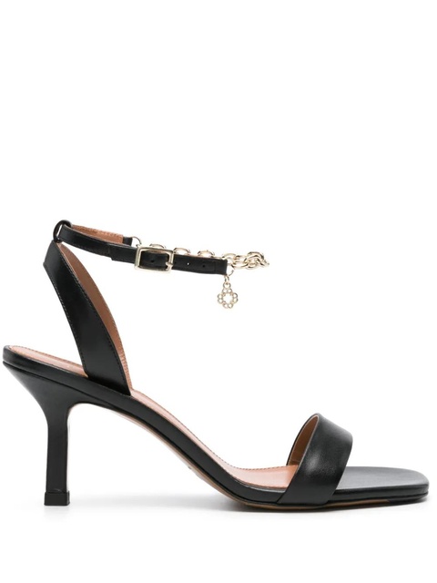 Maje 80mm chain-link leather sandals - Black - zdjęcie produktu nr 1