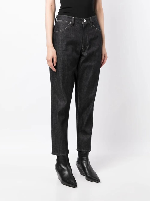 Jil Sander contrast-stitching cotton straight-leg jeans - Blue - zdjęcie produktu nr 2