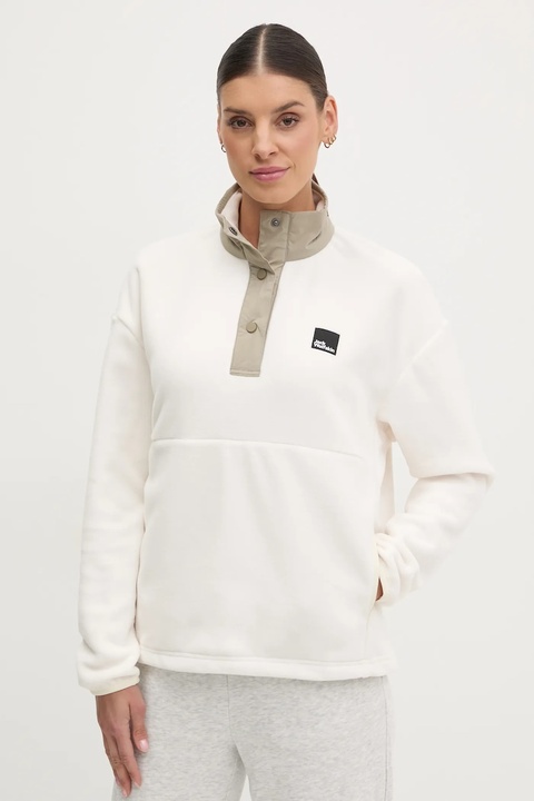 Jack Wolfskin bluza polarowa Sumetro damska kolor beżowy gładka A64110 - zdjęcie produktu nr 1
