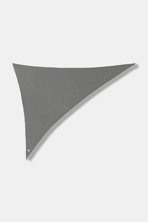 Tommy Hilfiger chusta wełniana kolor szary gładka AW0AW18516 - zdjęcie produktu nr 2