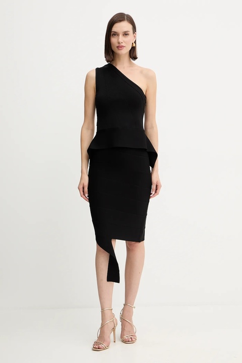 Herve Leger bluzka Betty damska kolor czarny gładka HLT1536082 - zdjęcie produktu nr 2