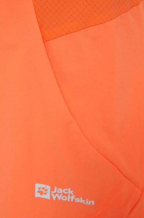 Jack Wolfskin szorty outdoorowe Prelight 2in1 kolor pomarańczowy gładkie medium waist 1509021 - zdjęcie produktu nr 1