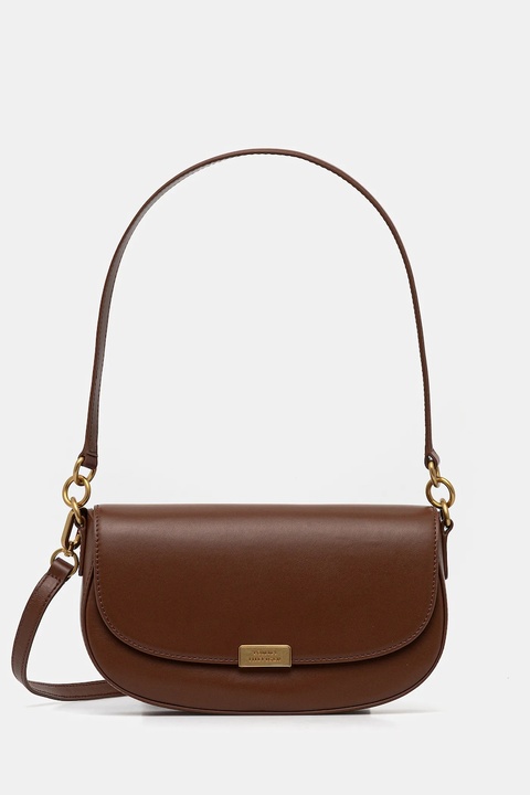 Tommy Hilfiger torebka skórzana kolor brązowy AW0AW18204 - zdjęcie produktu nr 1