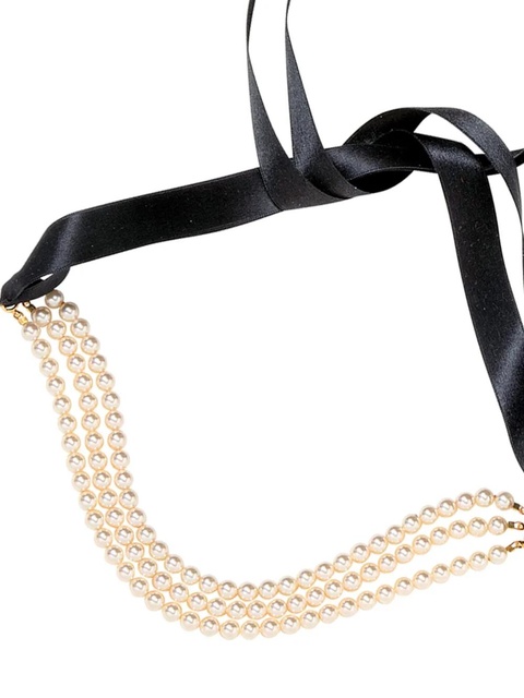 Jennifer Behr Blaire faux pear-embellished choker - Neutrals - zdjęcie produktu nr 2