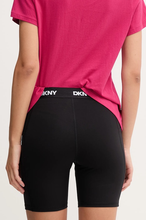 Dkny szorty damskie kolor czarny gładkie high waist DP5S5239 - zdjęcie produktu nr 2