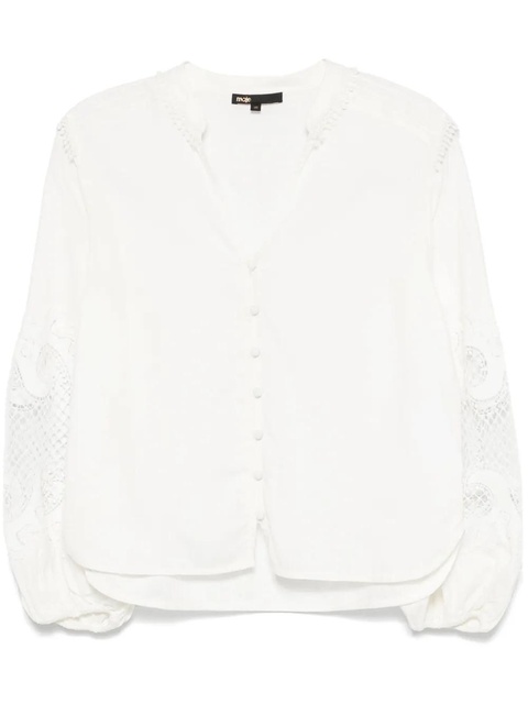 Maje linen shirt - White - zdjęcie produktu nr 1