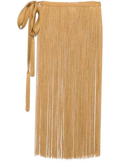 Blumarine fringed mini skirt - Green - zdjęcie produktu nr 1