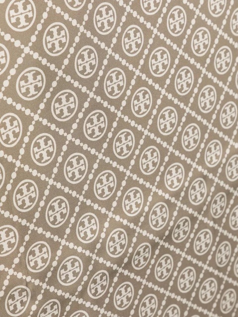 Tory Burch T Monogram silk scarf - Neutrals - zdjęcie produktu nr 2