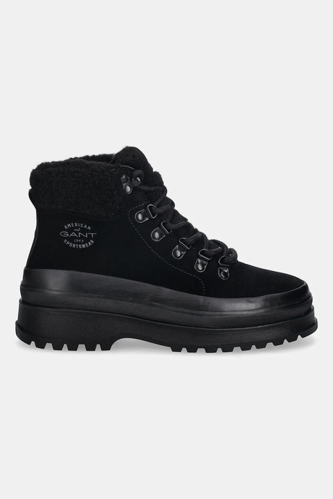 Gant workery zamszowe Wintly damskie kolor czarny na platformie ocieplone 31543083 - zdjęcie produktu nr 2