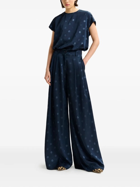 Essentiel Antwerp polka-dot pleated trousers - Blue - zdjęcie produktu nr 2