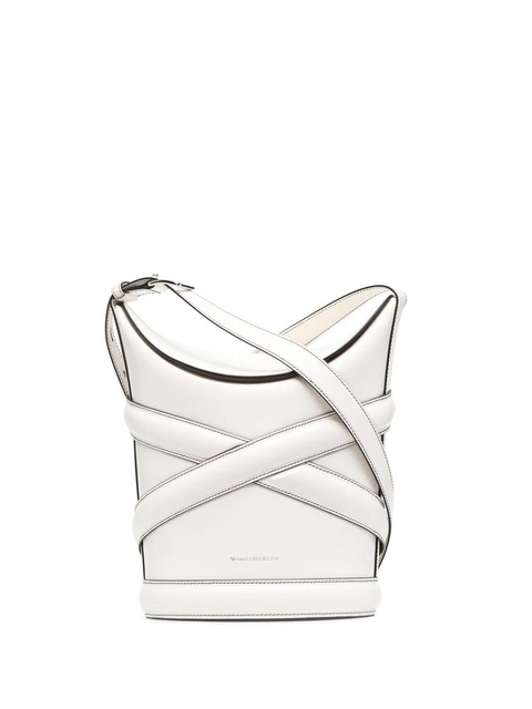 Alexander McQueen The Curve logo bucket bag - White - zdjęcie produktu nr 1