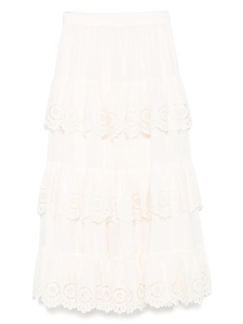 ZIMMERMANN Lucky embroidered skirt - Neutrals - zdjęcie produktu nr 1