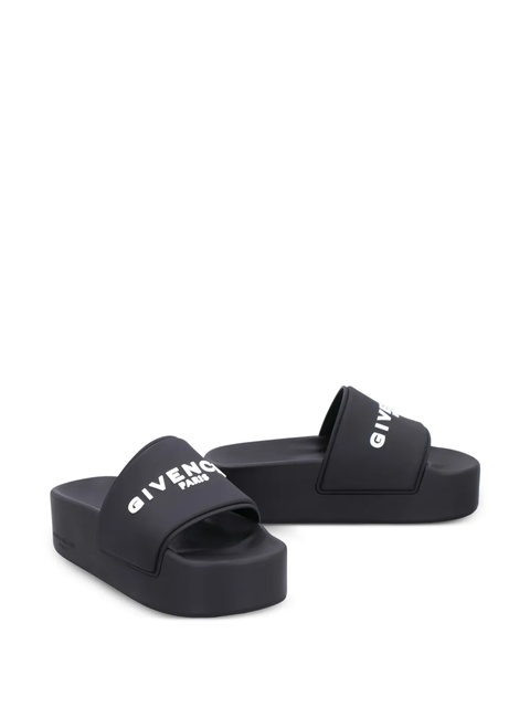 Givenchy logo-embellished flatform slides - Black - zdjęcie produktu nr 2